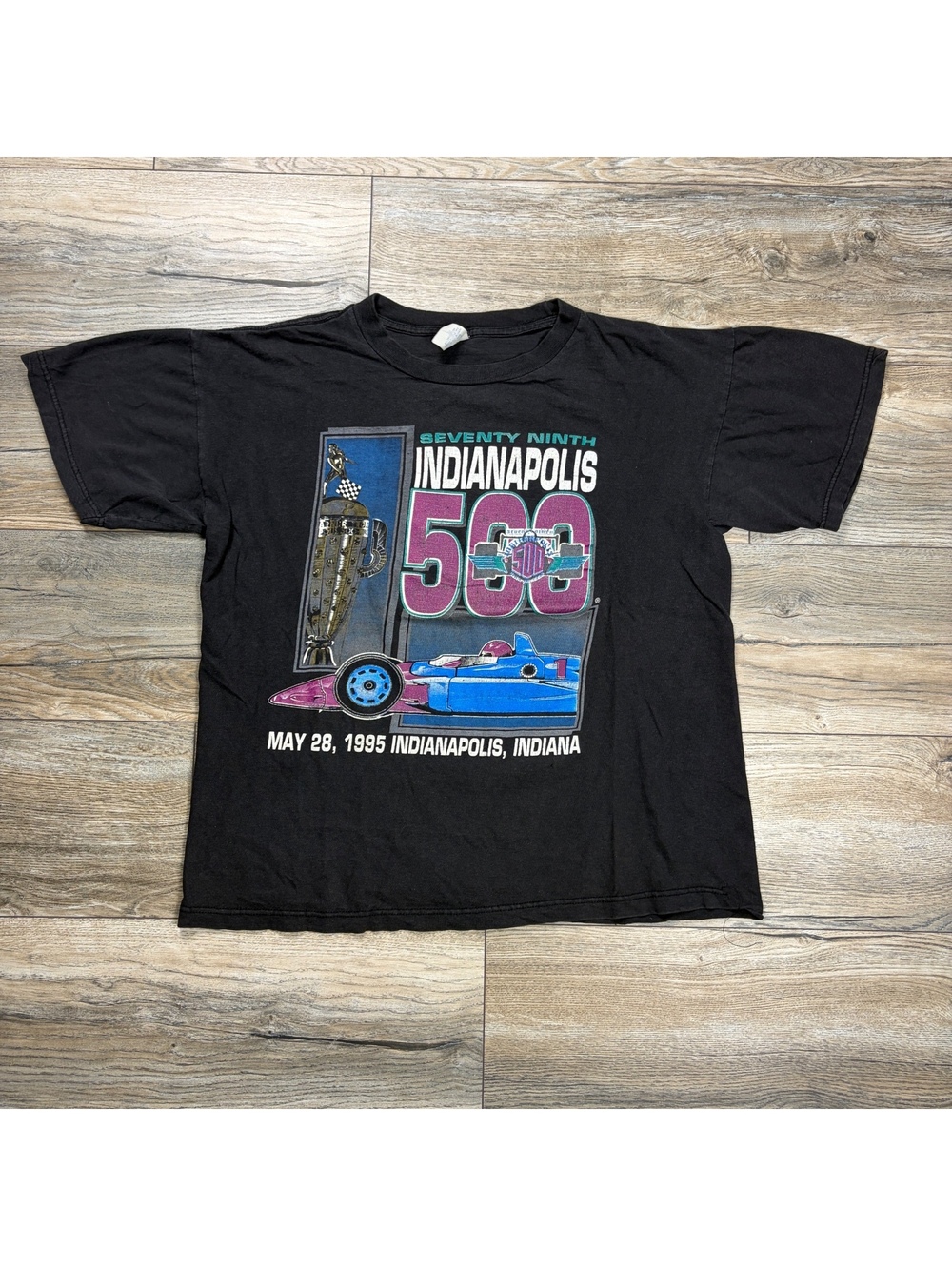 Vintage 1995 Indianapolis 500 Race T-Shirt Large Black